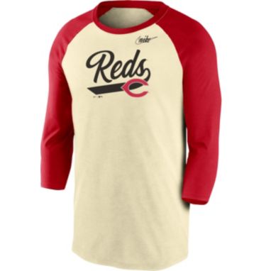sorry, Nike Men's Cincinnati Reds Cream Cooperstown Raglan Three-Quarter Sleeve Shirt is currently out of stock