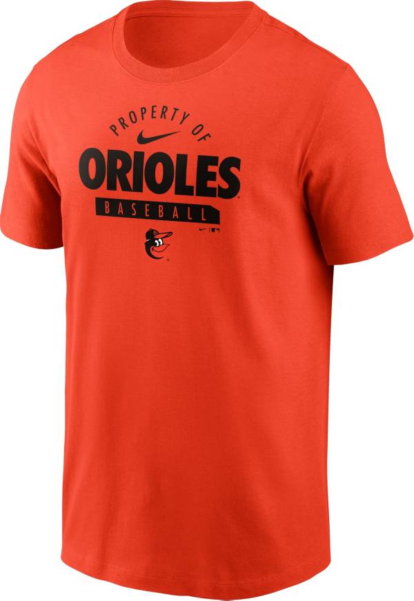 Nike Men's Baltimore Orioles Orange Property Logo T-Shirt
