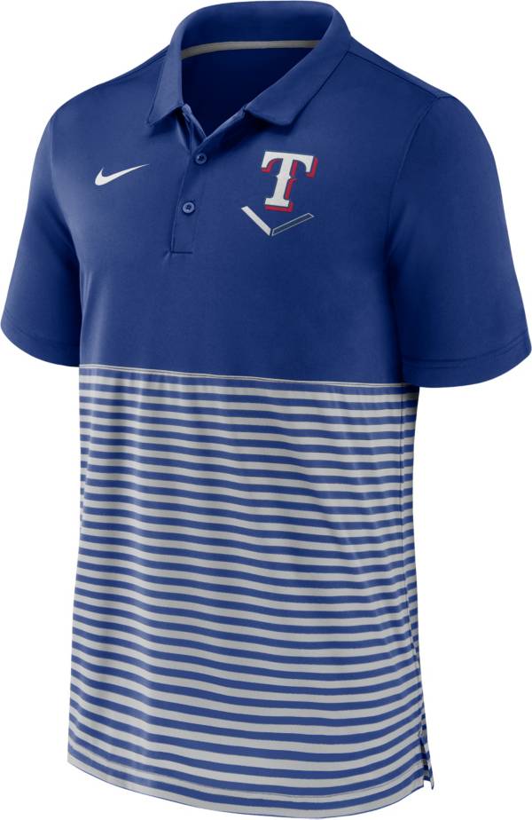 Nike Men's Texas Rangers Stripe White Polo