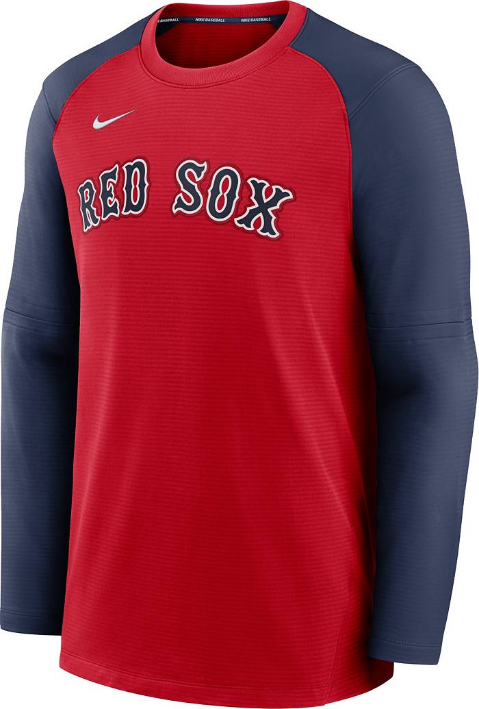 Nike Men's Boston Red Sox Red Authentic Collection Pre-Game Long Sleeve T- Shirt
