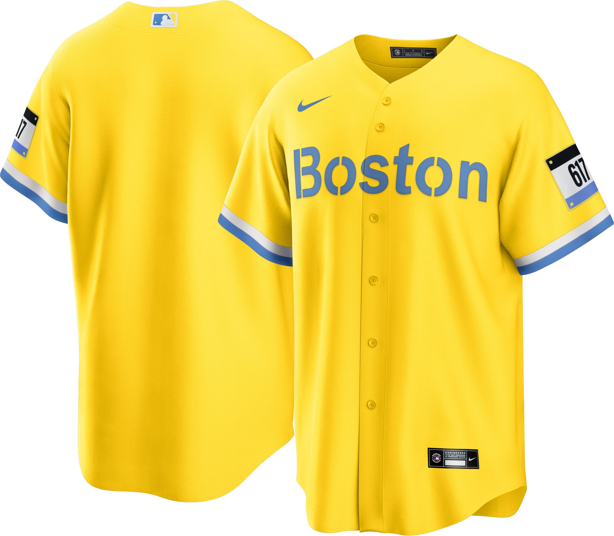 Boston Red Sox Eduardo Rodriguez 2021 City Connect Authentic Gold Jersey