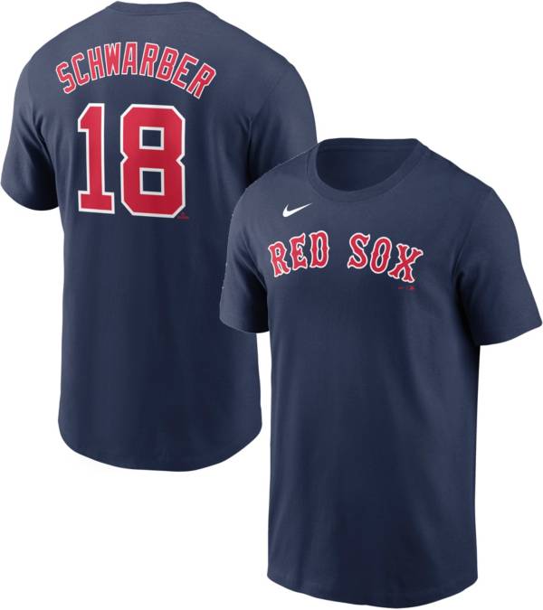 Nike Men's Boston Red Sox Kyle Schwarber #18 Navy T-Shirt