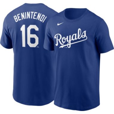 sorry, Nike Men's Kansas City Royals Andrew Benentendi #16 Blue T-Shirt is currently out of stock