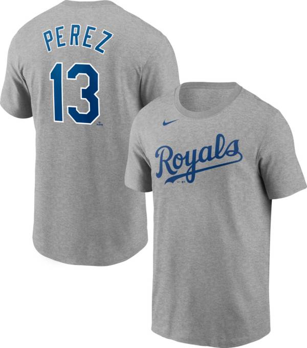 Nike Men's Kansas City Royals Salvador Pérez #13 Grey T-Shirt product image