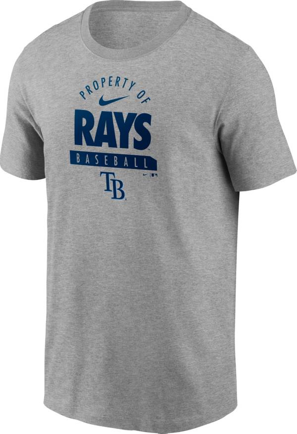 Nike Men's Tampa Bay Rays Gray Property Logo T-Shirt