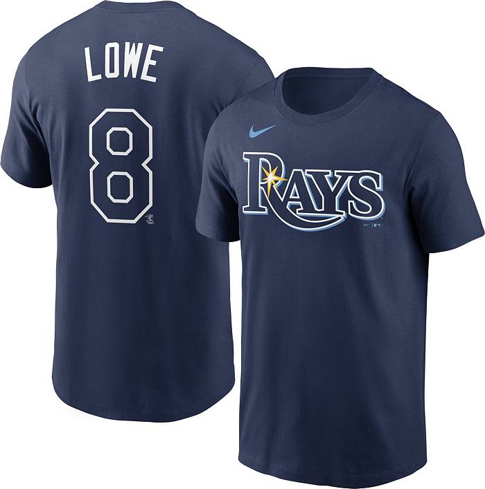 Nike Men's Tampa Bay Rays Brandon Lowe #8 Navy T-Shirt