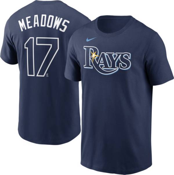 Nike Men's Tampa Bay Rays Austin Meadows #17 Navy T-Shirt