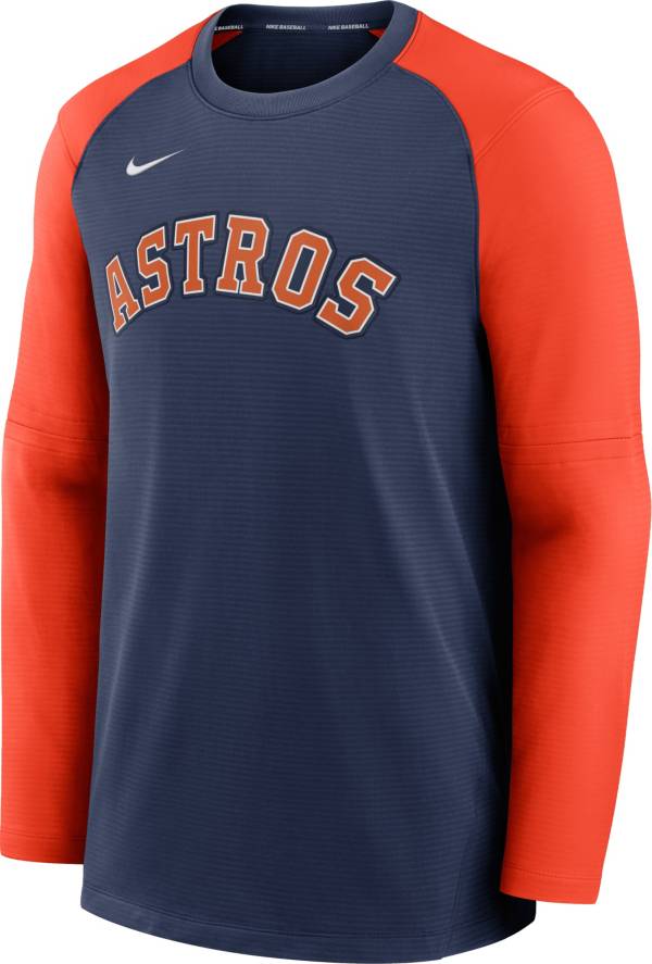 Nike Men's Houston Astros Navy Authentic Collection Pre-Game Long Sleeve T-Shirt