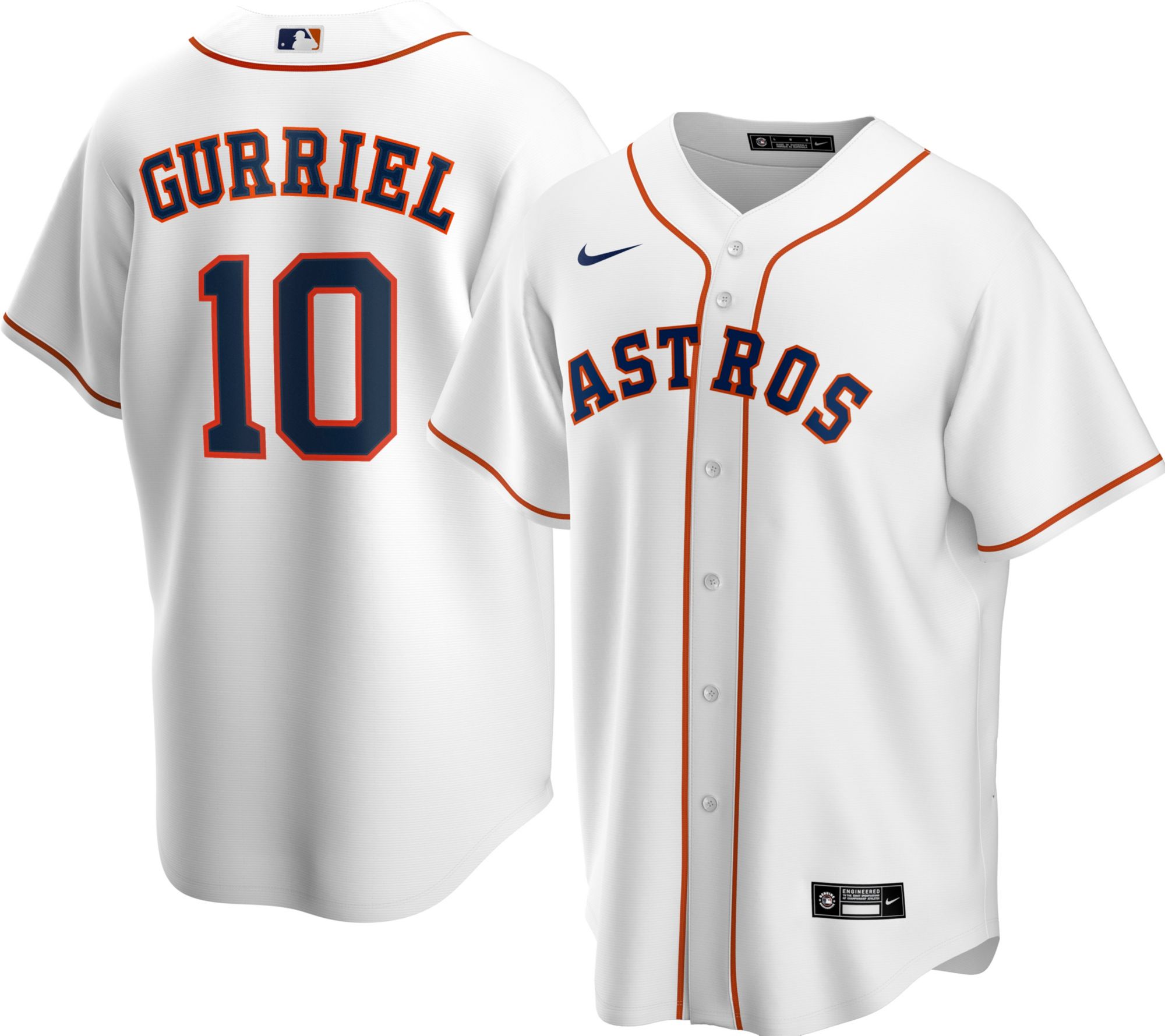 Nike Men's Houston Astros Yuli Gurriel #10 White Cool Base Jersey