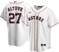 Nike Men's Replica Houston Astros Jose Altuve #27 Cool Base White