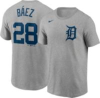 Javier Baez Detroit Tigers Men's Navy Backer Long Sleeve T-Shirt 