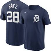 Nike Javier Baez Navy Detroit Tigers Name & Number T-shirt