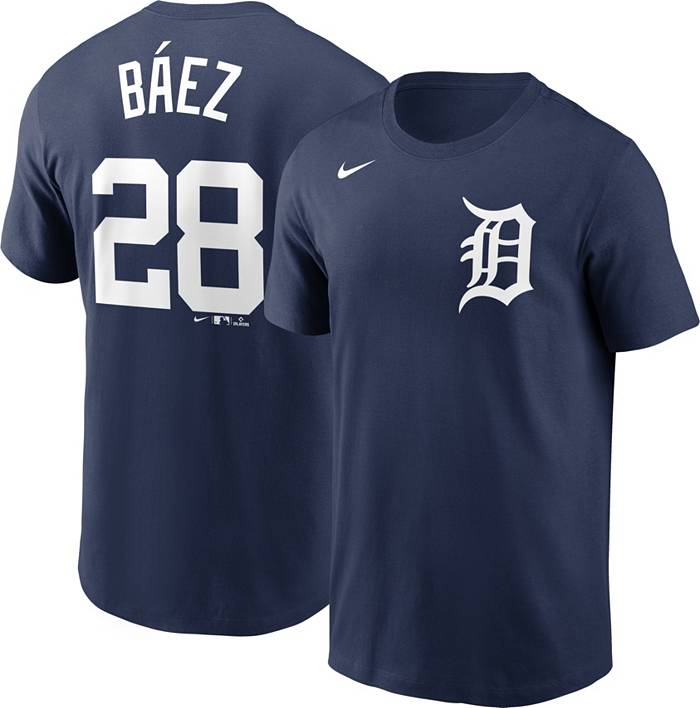 Dick's Sporting Goods Nike Men's Detroit Tigers Javier Báez #28 Navy T-Shirt