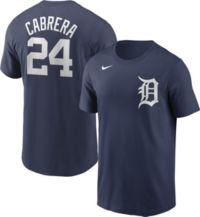 Men's Miguel Cabrera Navy Detroit Tigers Road Name & Number T-Shirt