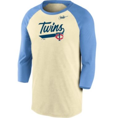 sorry, Nike Men's Minnesota Twins Cream Cooperstown Raglan Three-Quarter Sleeve Shirt is currently out of stock