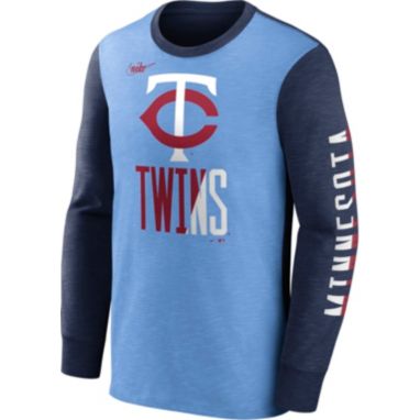 sorry, Nike Men's Minnesota Twins Navy Split Long Sleeve T-Shirt is currently out of stock