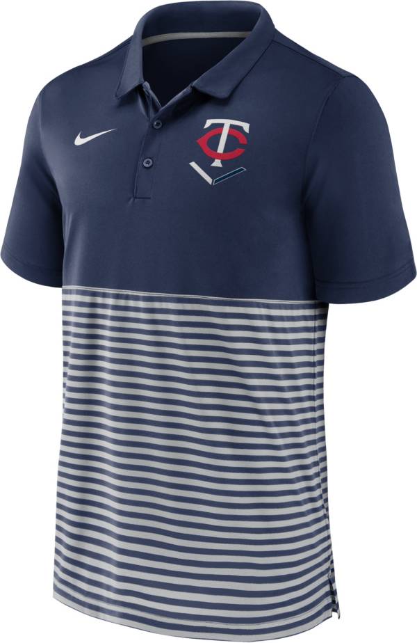 Nike Men's Minnesota Twins Stripe Blue Polo