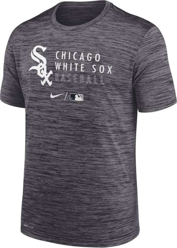 Nike Men's Chicago White Sox Black Authentic Collection Velocity Practice T-Shirt