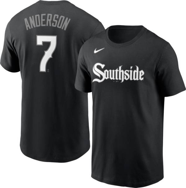 Nike Men's Chicago White Sox Tim Anderson #7 Black 2021 City Connect  T-Shirt