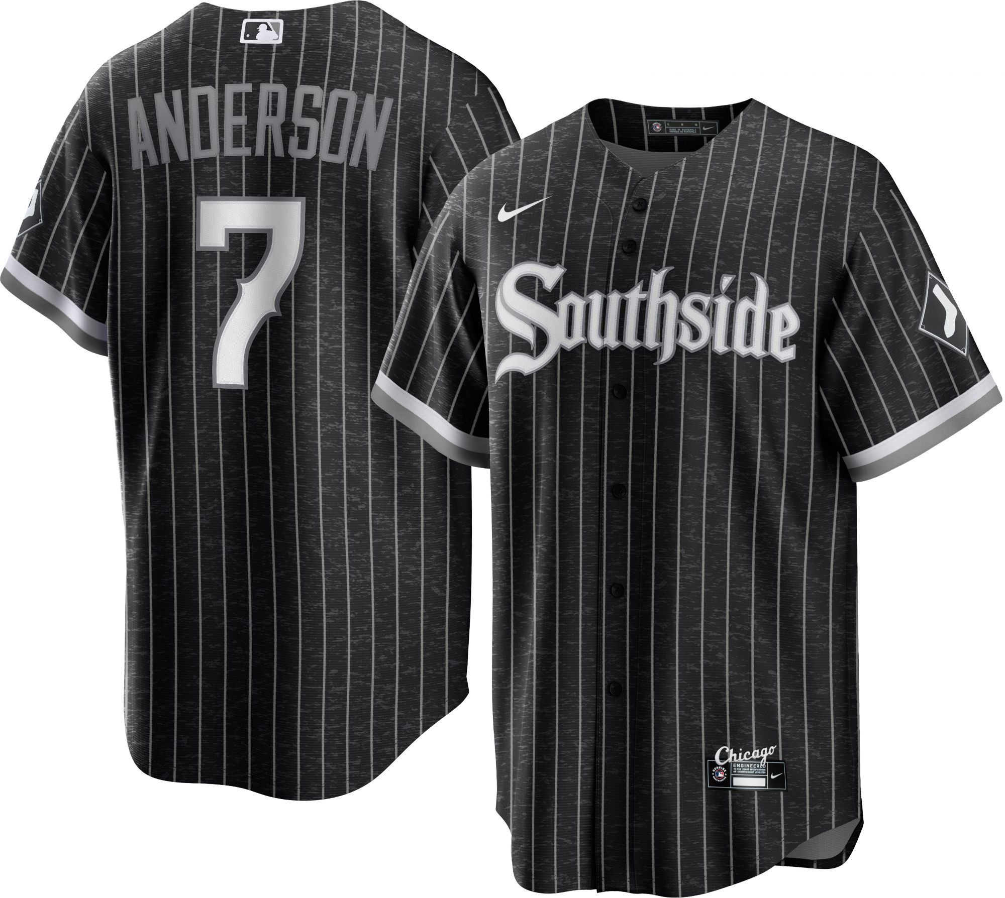 Southside #7 ANDERSON Baseball Jersey Cool Stripe Uniform Size M-6XL For  Fans