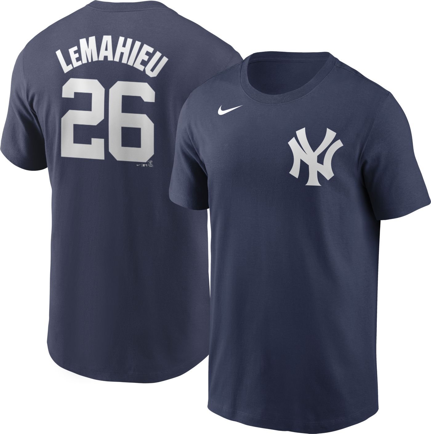 Nike Men s New York Yankees DJ LeMahieu 26 Navy T Shirt Dick s Sporting Goods