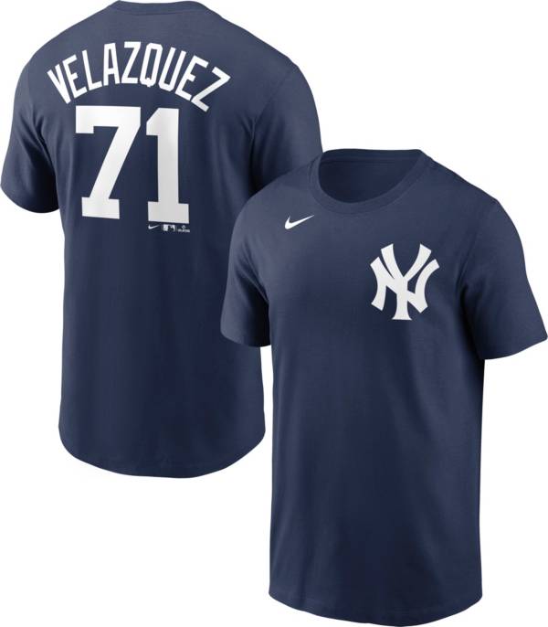 Nike Men's New York Yankees Andrew Velazquez #71 Navy T-Shirt