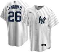DJ LeMahieu New York Yankees Women's Navy Backer Slim Fit Long Sleeve T- Shirt 
