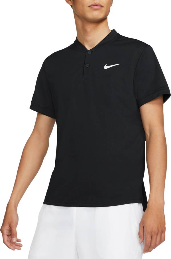 Nike Men's NikeCourt Dri-FIT Tennis Polo, Small, Black