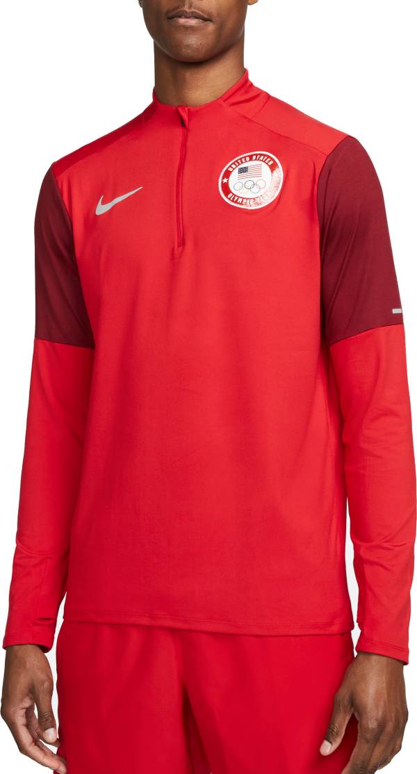 Nike Men's Dri-FIT Team USA Element 1/2-Zip Running T-Shirt