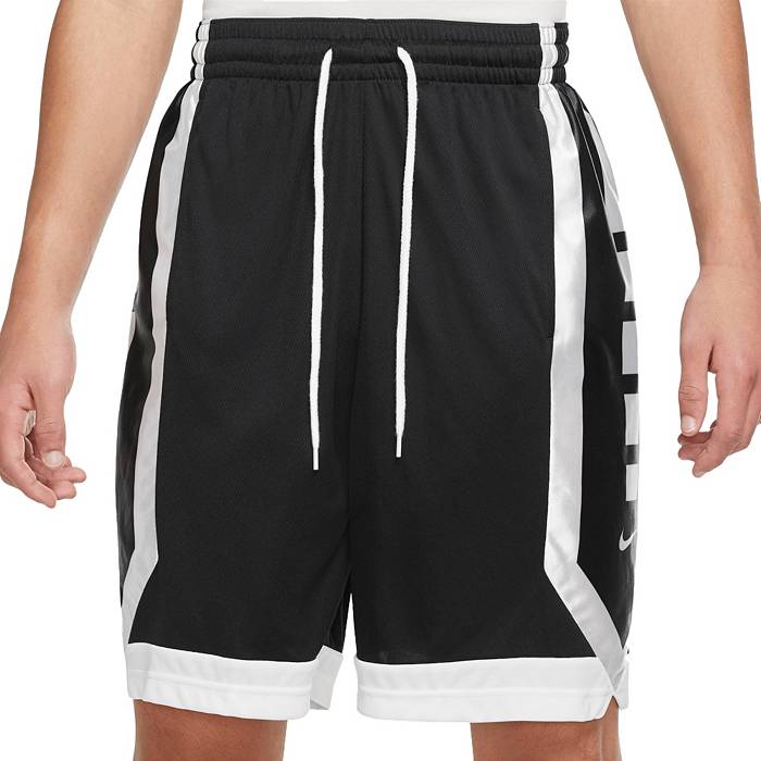 Nike Dry Men's Dri-Fit Elite Basketball Shorts (Black/White/White/White,  Small)