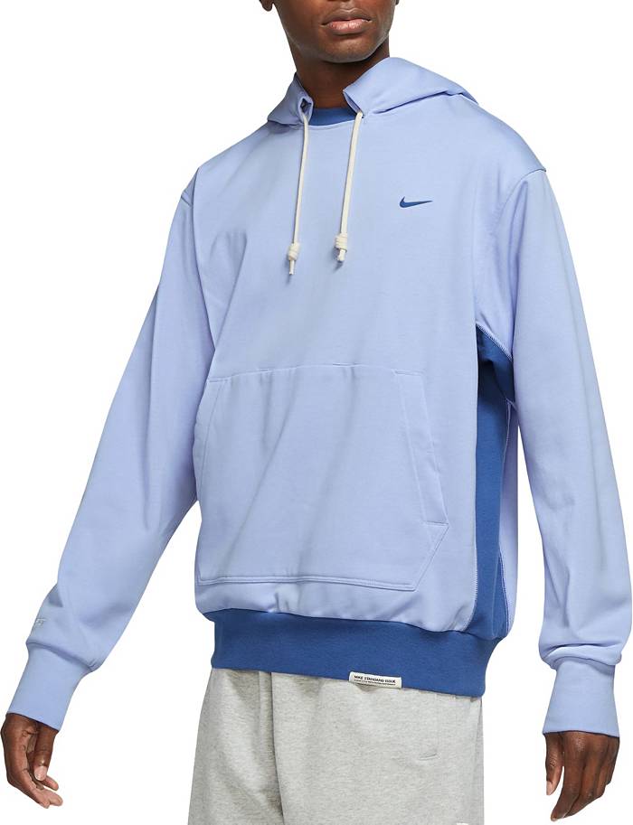 Nike Spotlight Basketball Pullover Hoodie Blue AT3236 Men's Size M Medium