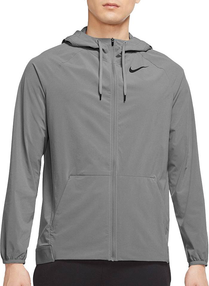 Nike Men's Pro Dri-Fit Flex Vent Max Full-Zip Hooded Training Jacket, XXL, Particle Grey