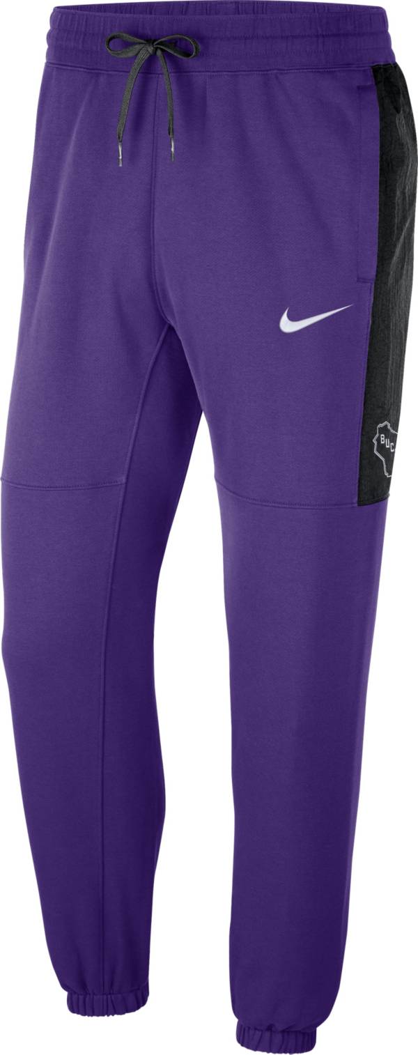 Nike Men's 2021-22 City Edition Milwaukee Bucks Purple Fleece Sweatpants