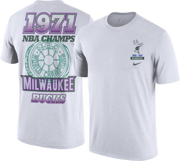 Nike Men's 2021-22 City Edition Milwaukee Bucks White Story T-Shirt