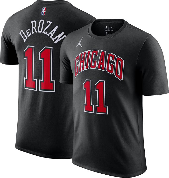 Jordan Men's Chicago Bulls DeMar DeRozan #11 Black Player T-Shirt