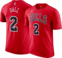 Jordan Men's Chicago Bulls Lonzo Ball #2 Black Player T-Shirt, XXL