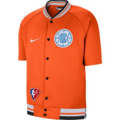 sorry, Nike Men's 2021-22 City Edition Los Angeles Clippers Orange Full Showtime Full Zip Short Sleeve Jacket is currently out of stock