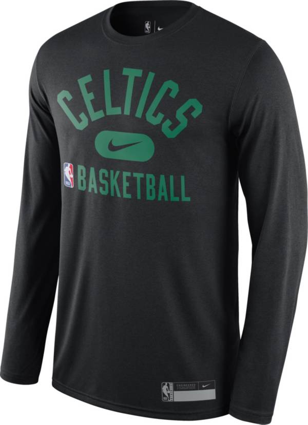 Nike Men's Boston Celtics Black Dri-Fit Long Sleeve T-Shirt