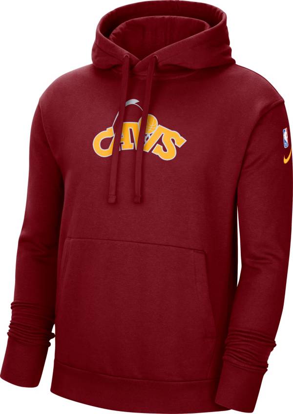 Nike Men's 2021-22 City Edition Cleveland Cavaliers Red Essential Pullover Hoodie