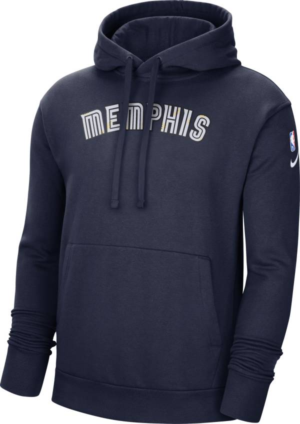 Nike Men's 2021-22 City Edition Memphis Grizzlies Blue Essential Pullover Hoodie