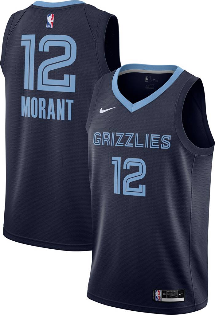 Ja Morant Navy Memphis Grizzlies Autographed Nike 2020/21 Icon