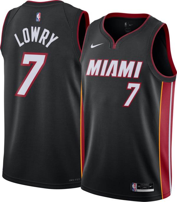 Nike Men's Miami Heat Kyle Lowry #7 Black Dri-FIT Swingman Jersey product image
