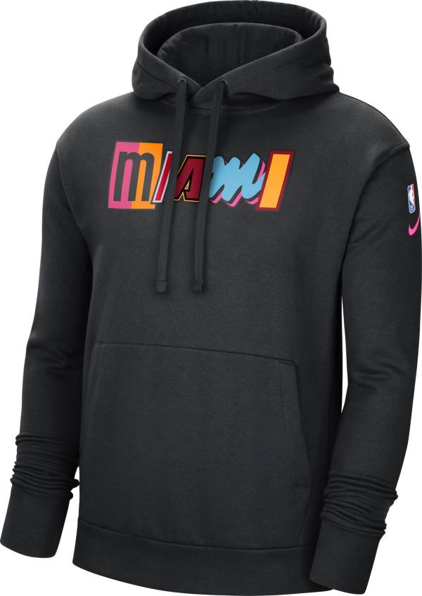 Nike Men's 2021-22 City Edition Miami Heat Black Essential Pullover Hoodie