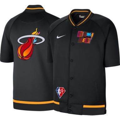 sorry, Nike Men's 2021-22 City Edition Miami Heat Black Full Showtime Full Zip Short Sleeve Jacket is currently out of stock