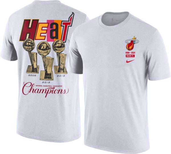 Nike Men's 2021-22 City Edition Miami Heat White Story T-Shirt