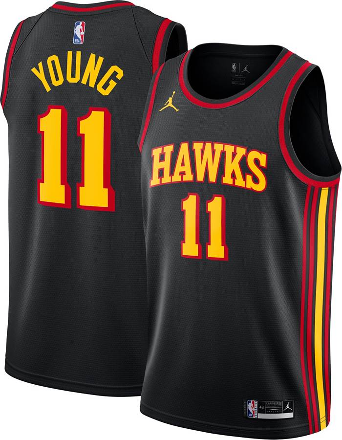 Nike Youth Atlanta Hawks Trae Young #11 Black Dri-FIT Swingman Jersey