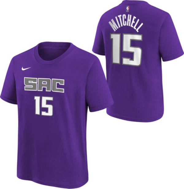 Nike Men's Sacramento Kings Davion Mitchell #15 Purple T-Shirt product image