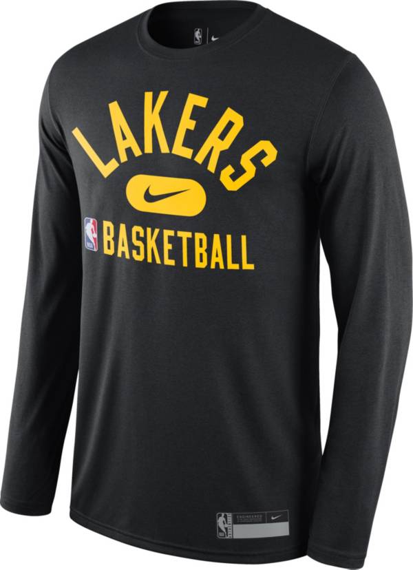 Nike Men's Los Angeles Lakers Black Dri-Fit Long Sleeve T-Shirt