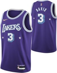 Nike Kids' Youth Anthony Davis Gold Los Angeles Lakers 2021/22 Diamond Swingman Jersey