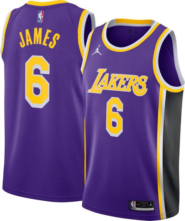 Jordan Men's Los Angeles Lakers LeBron James #6 Purple Dri-FIT Statement Edition Jersey product image